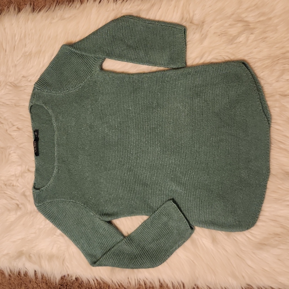 LAUREN RALPH LAUREN WOMEN'S KNIT SHIRT LONG SLEEVE SIZE LARGE